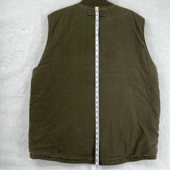 Legendary Whitetails mens cotton canvas hunting vest US XLT olive green lined - Picture 11 of 14
